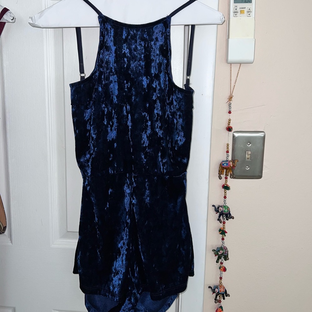 Suede dark blue jumper. Super pretty